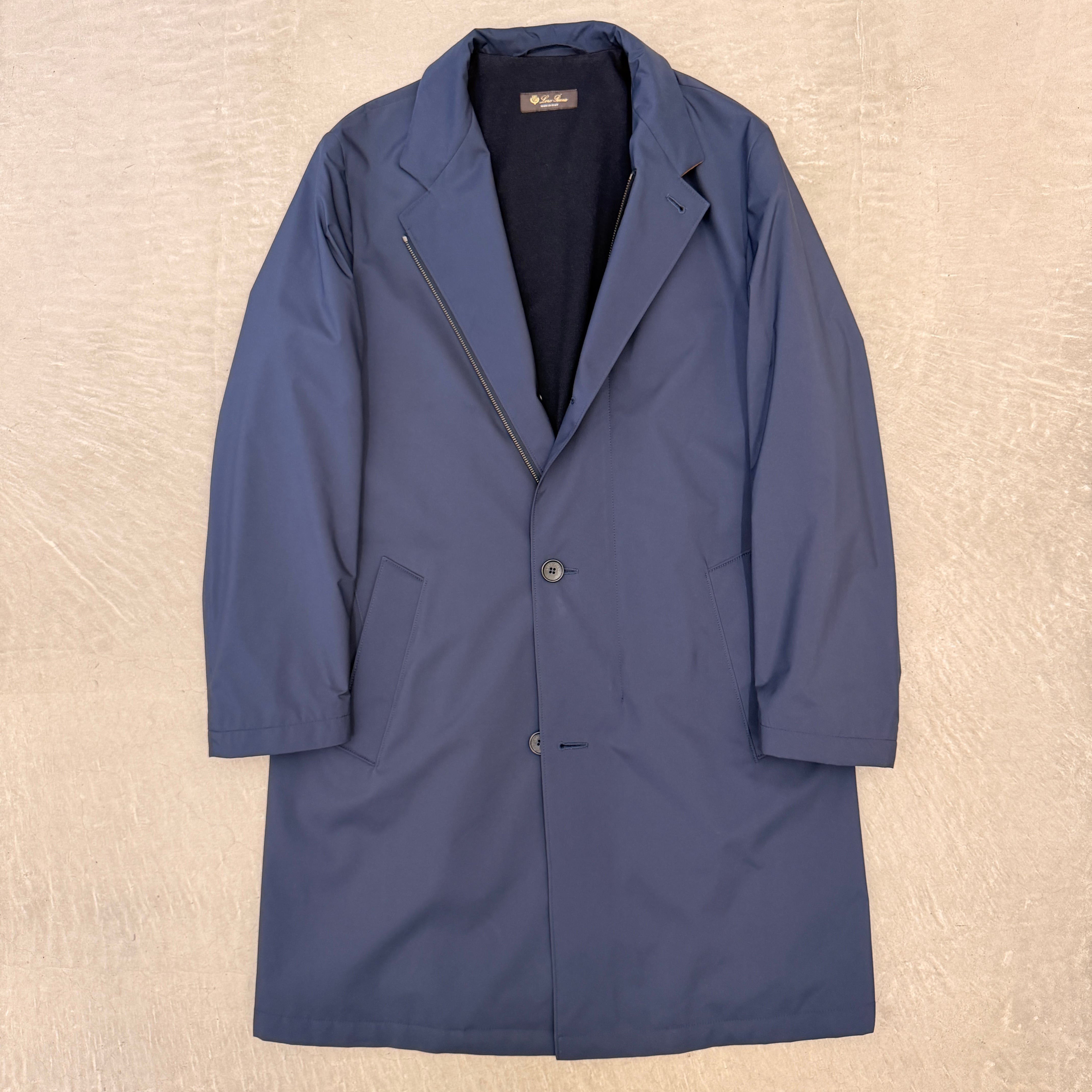 RAVAZZOLO Camel Silk Coat Navy 46 | ASSET VINTAGE アセットヴィンテージ