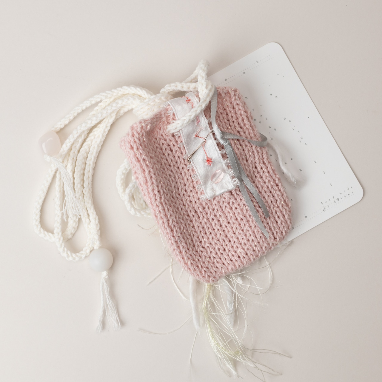 < hiruneknit > omamori pochette