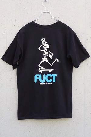 FUCT “A TOAST TO DEATH” Skeleton Skate T-Shirt / USA製 / Black / M