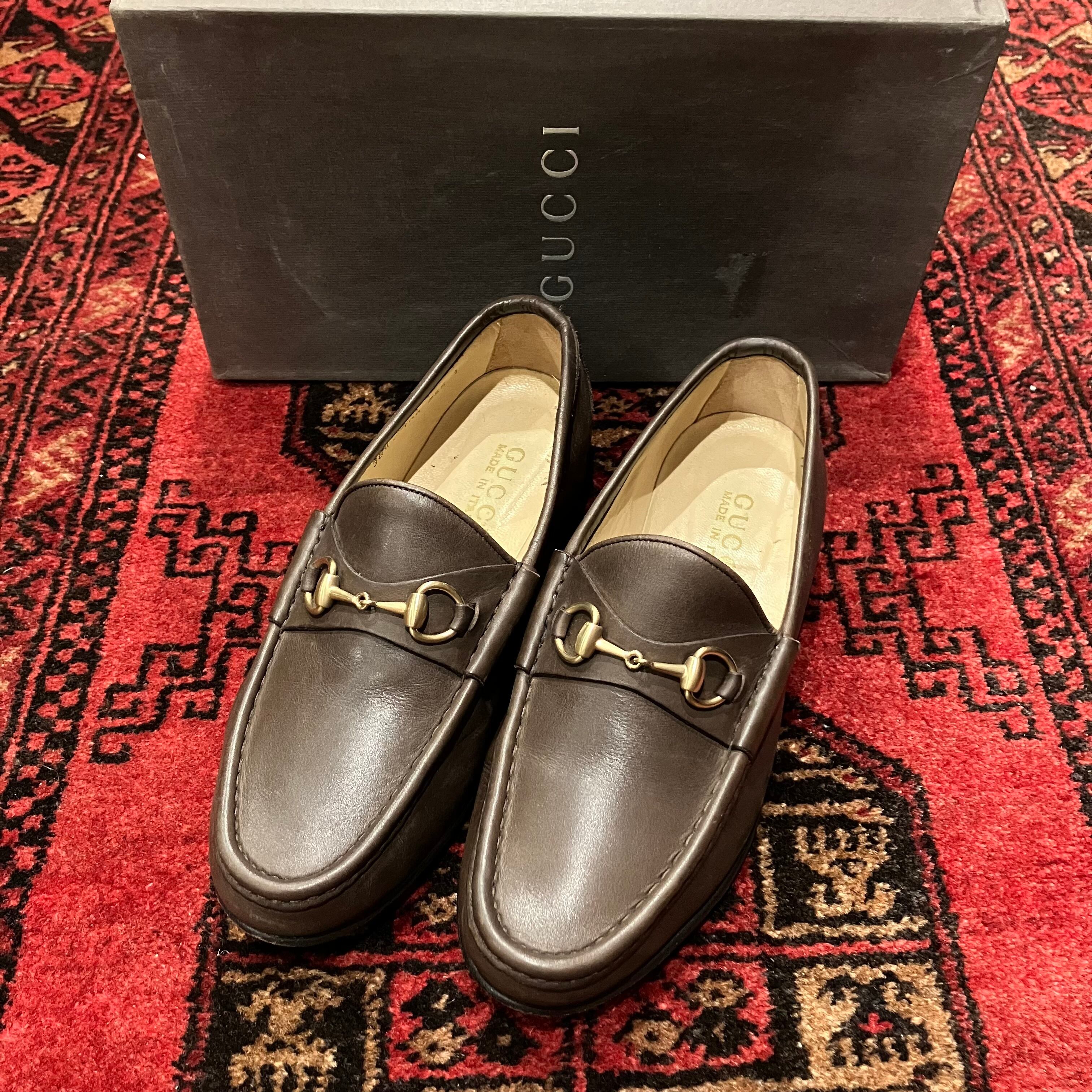 GUCCI グッチレザーホースビットローファー
