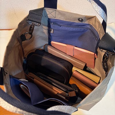 regalo　メタリックアイビーナイロン3WAYトート(小)