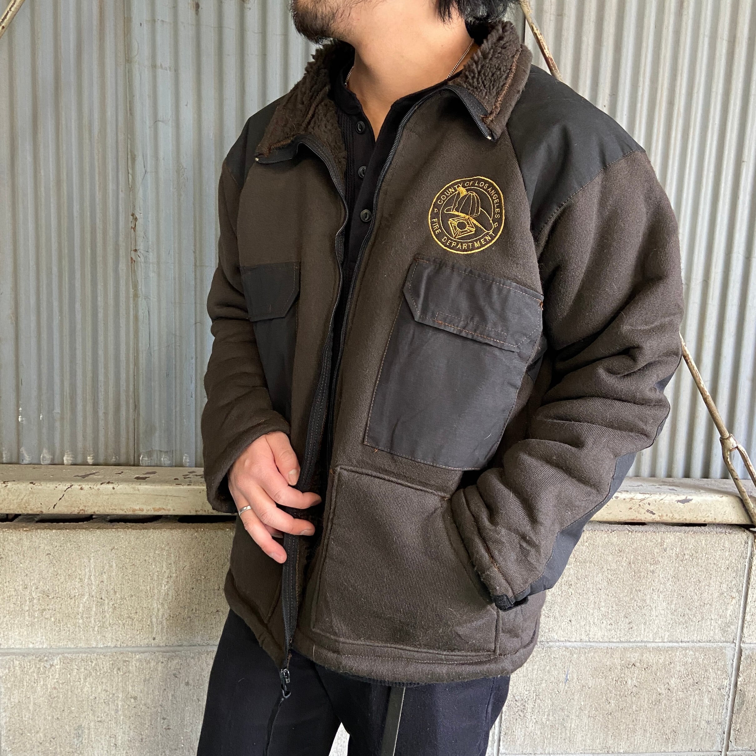 最終価格????????us vintage bear fleece jacket.