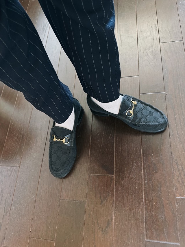 （AC425）Gucci Monogram Pattern loafer GDxBK