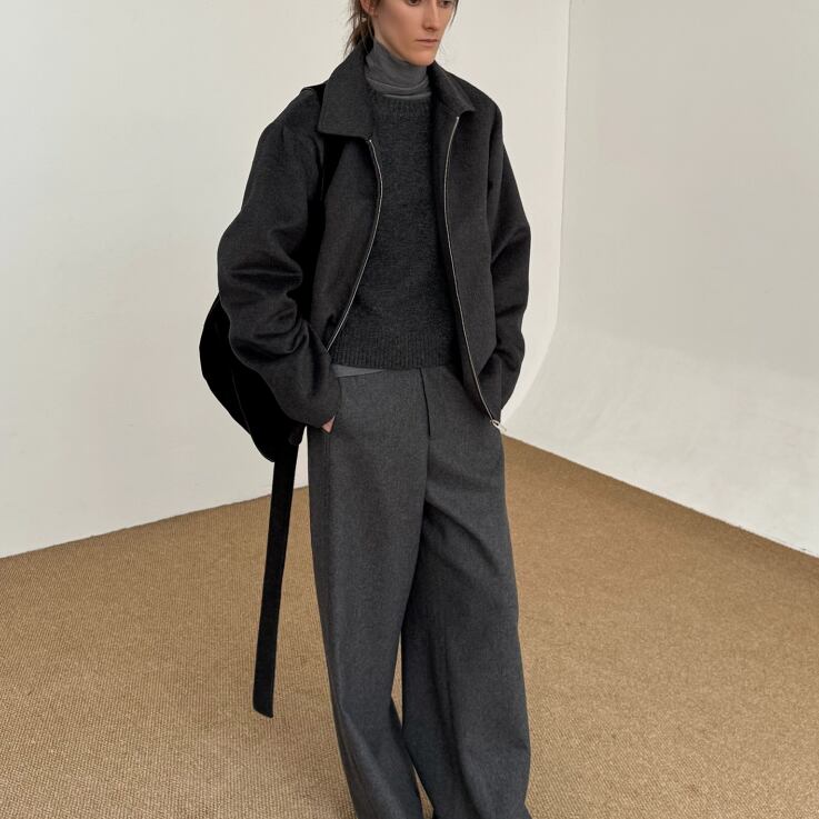 ウールミックスジップジャケット 2color MOJ0249