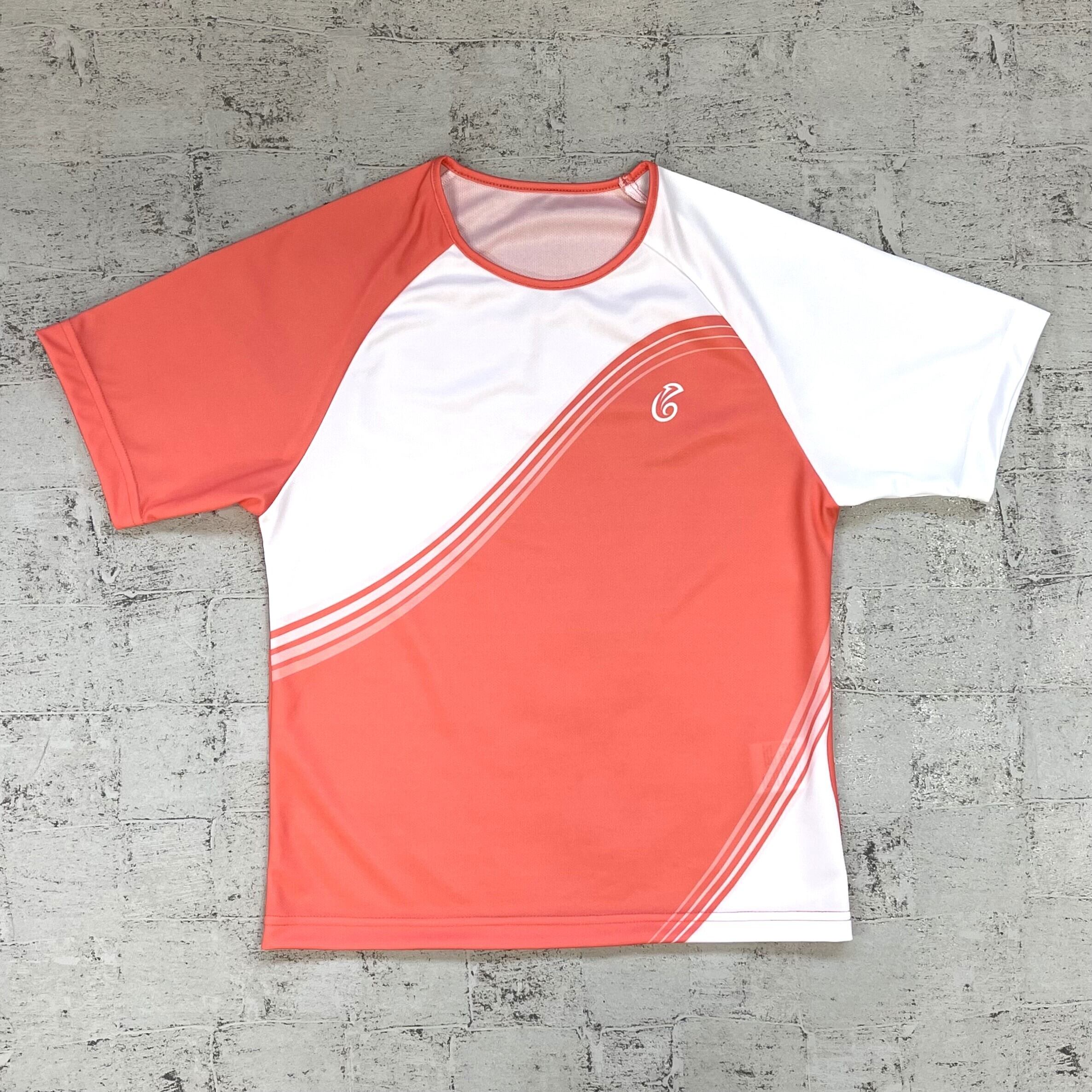 ジュニア 女子 ゲームシャツ 25JLSC【coral orange × white】