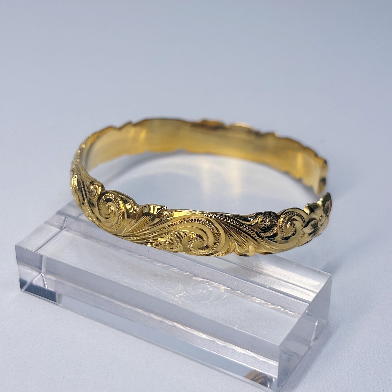 ハワイアンゴールドバングル(プルメリア&カレイキニ)