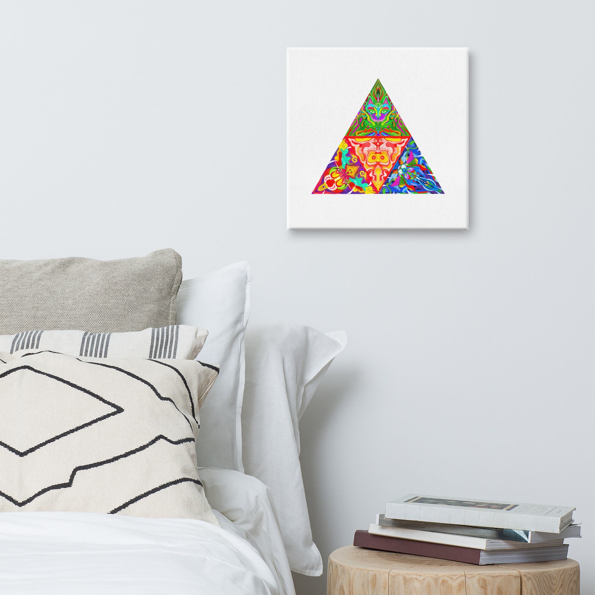 《神秘の三角形》/2019年/プリントキャンバス/40.64×40.64cm/(16×16inch)