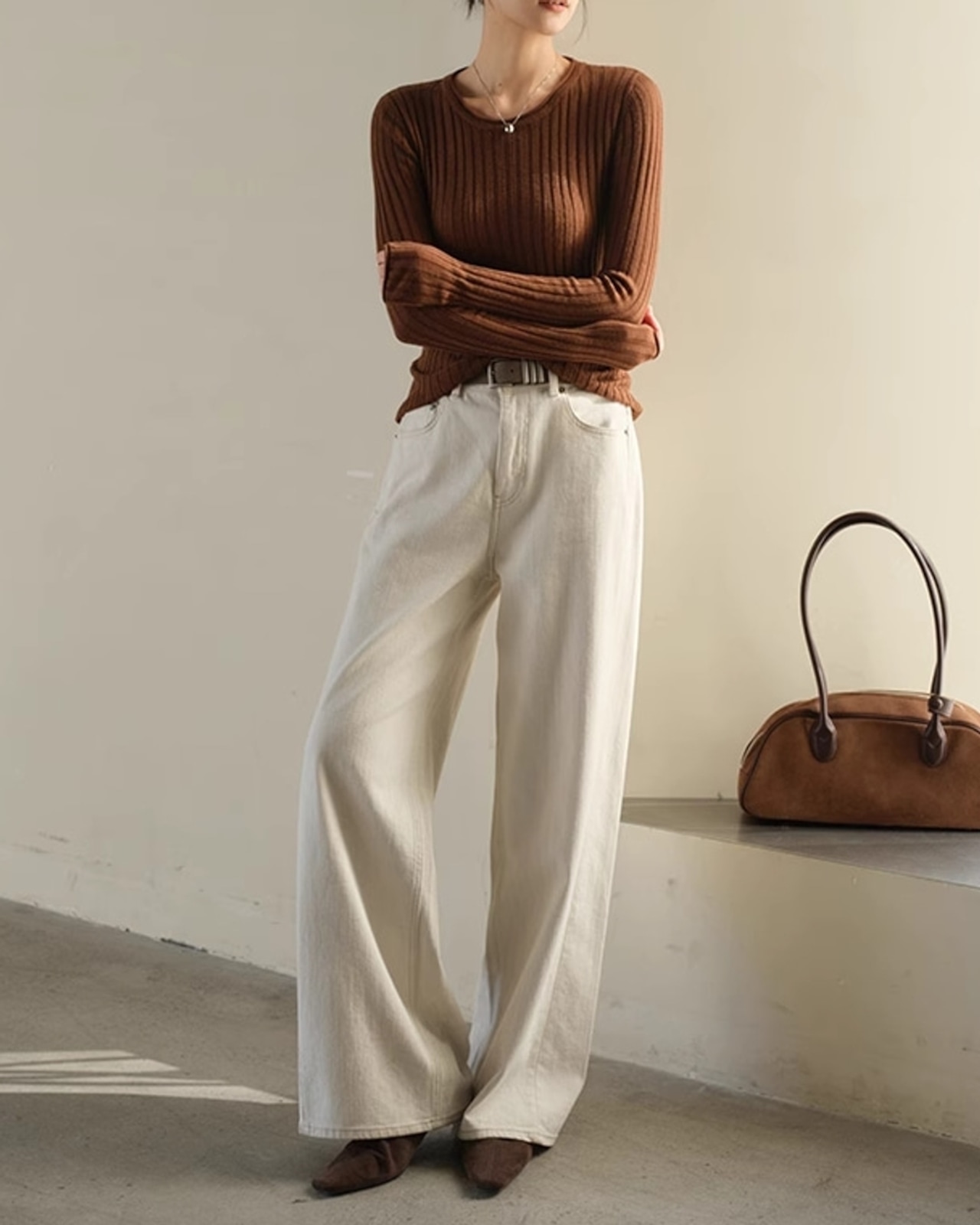 White wide Denim N1011