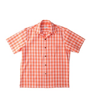 Mountain original Palaka shirt / Double Poket / Coral Orenge