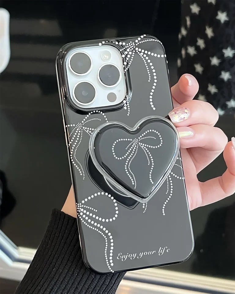 フランス蚤の市　モノグラムが可愛らしいマッチケース　リボン装飾　雑貨 フレンチガーリーリボンiPhoneケース | Matey