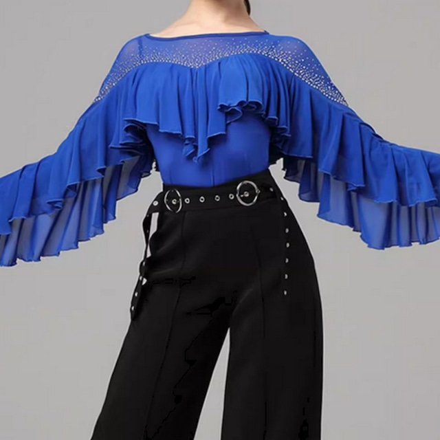 フリルデザイン ストーン トップス 【レオタードタイプ】 ds0102