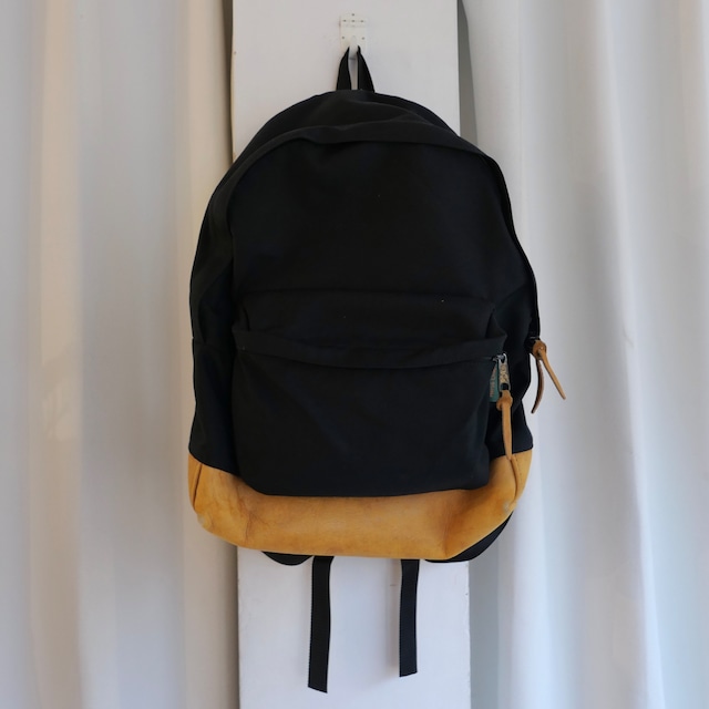 90s Herve Chapelier "OUTDOOR PRODUCTS / MADE IN USA"   LEATHER BOTTOM DAY PACK