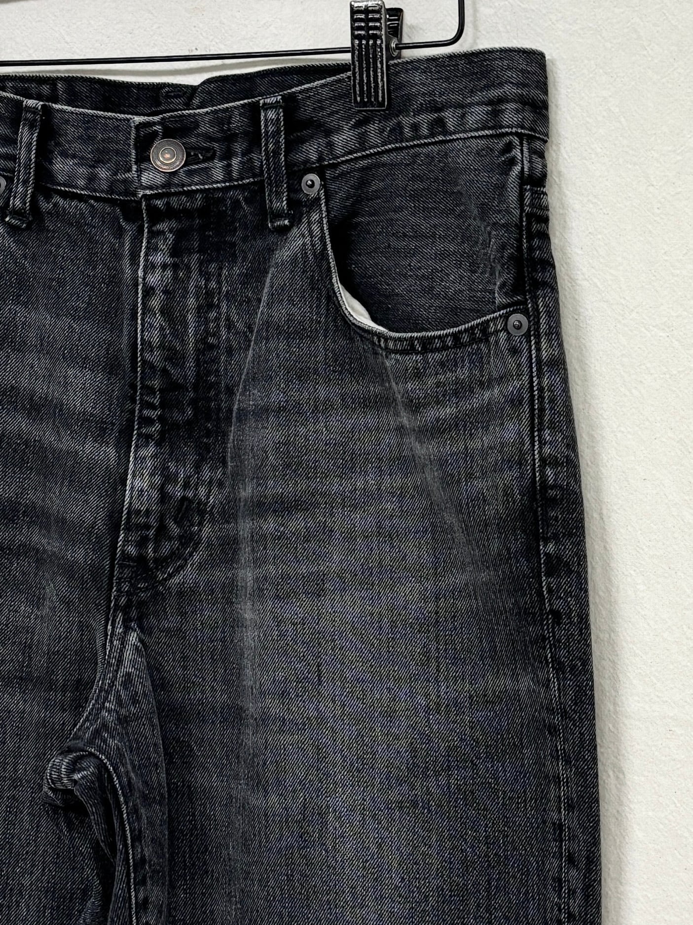 awasa / selvage denim 5 pocket flare pants (BLACK) | THE MODERN AGE