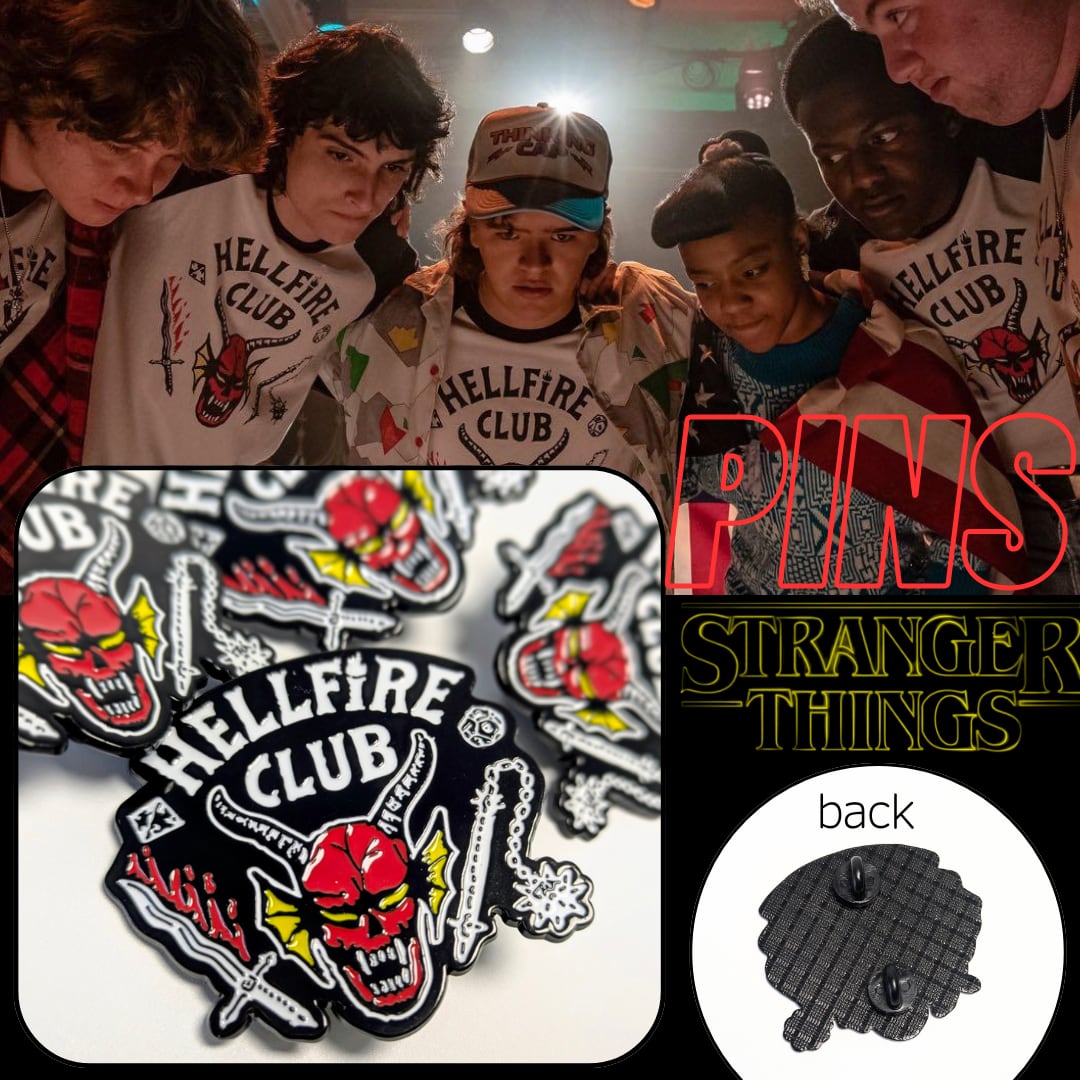 送料無料！ ★ピンズ PINS★ピンバッジ【 Stranger Things ( ストレンジャーシングス ) 】『Hellfire Club』ピンズ / ピンバッジ  〚アメリカン雑貨 アメトイ〛