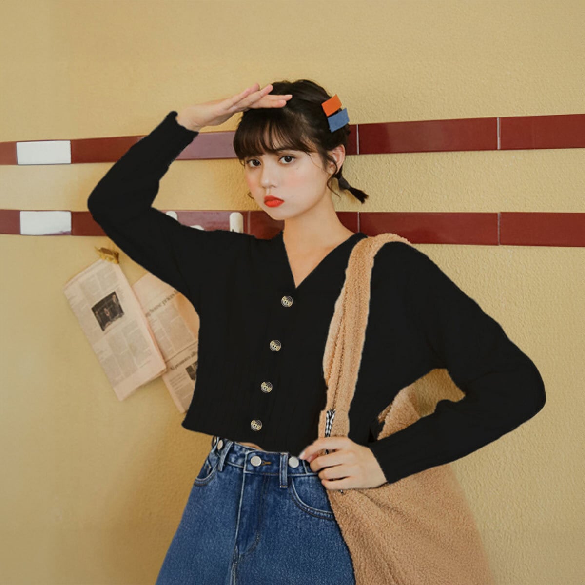 ショート丈 ニット カーディガン 長袖 レディース 春秋 韓国 アウター トップス きれいめ 大人 カジュアル おしゃれ Vネック 薄手 羽織り 大人可愛い 大人女子