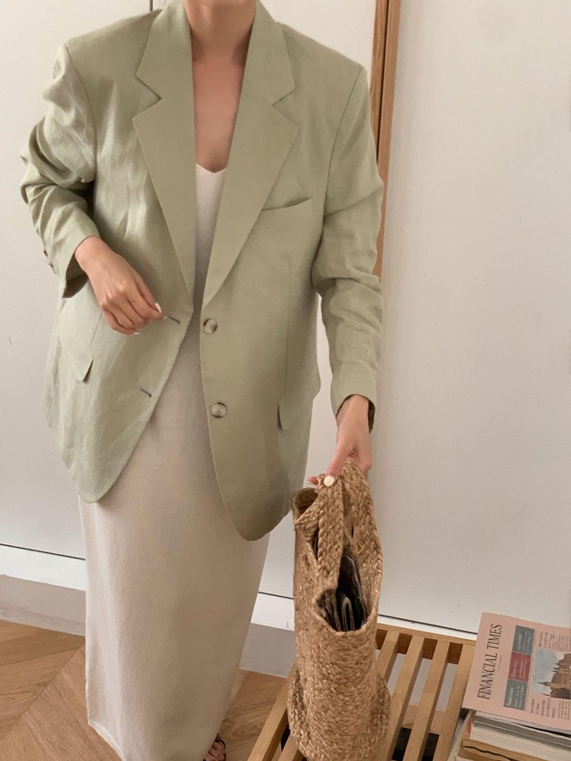 Linen Oversized Tailored Jacket