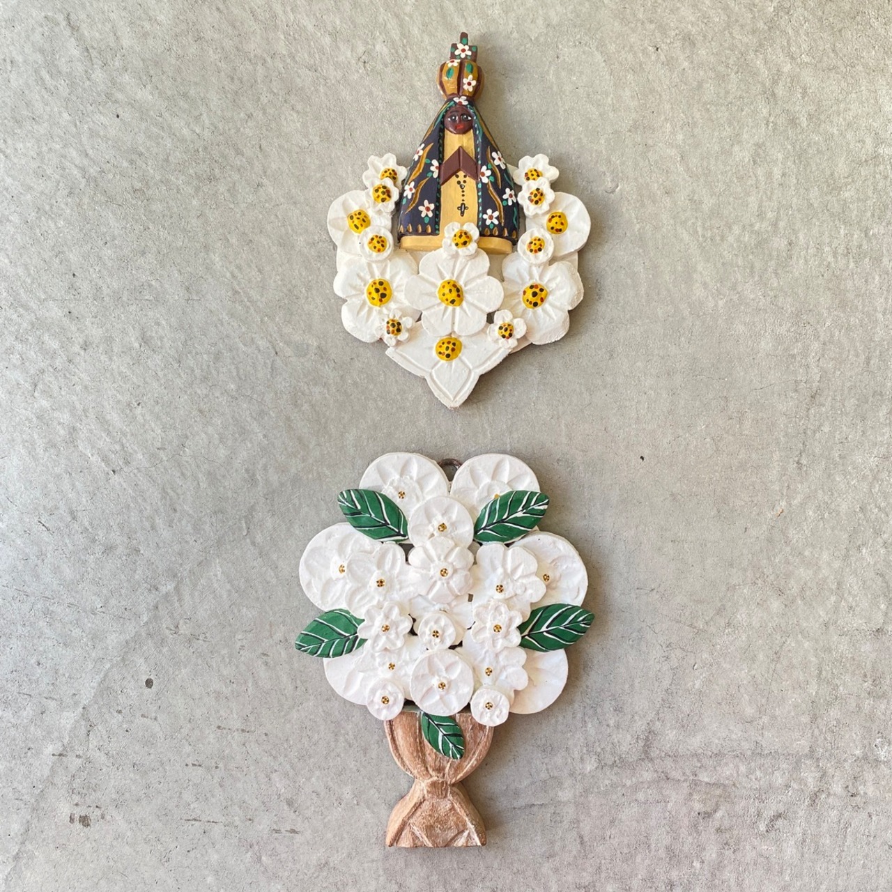 フォークアート OA 壁掛け フラワー&アパレシーダ