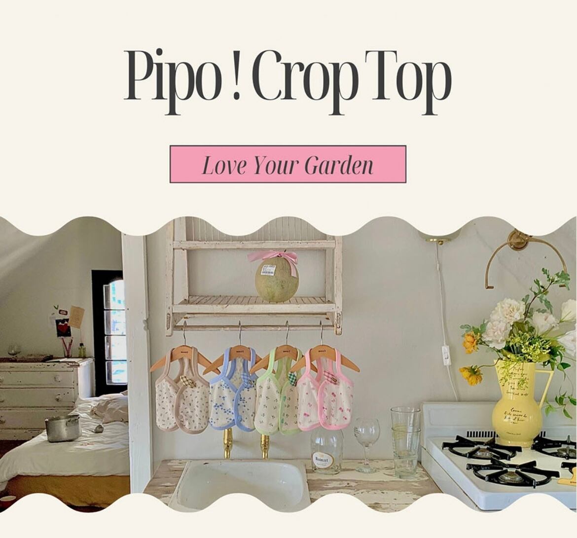 【seenii】pipo! crop top (pink)