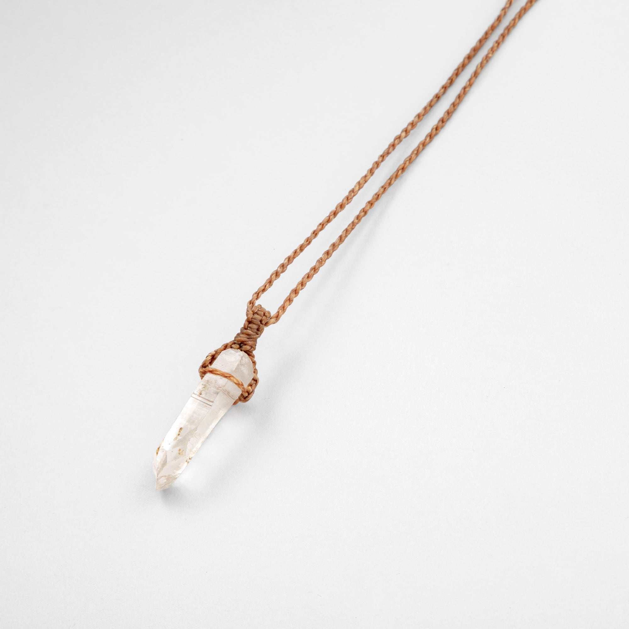 Himalayan Crystal Pendant -Braid cord 'POINT'