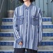 USA VINTAGE Hailen STRIPE PATTERNED POCKET DESIGN OVER SHIRT/アメリカ古着ストライプ柄ポケットデザインオーバーシャツ