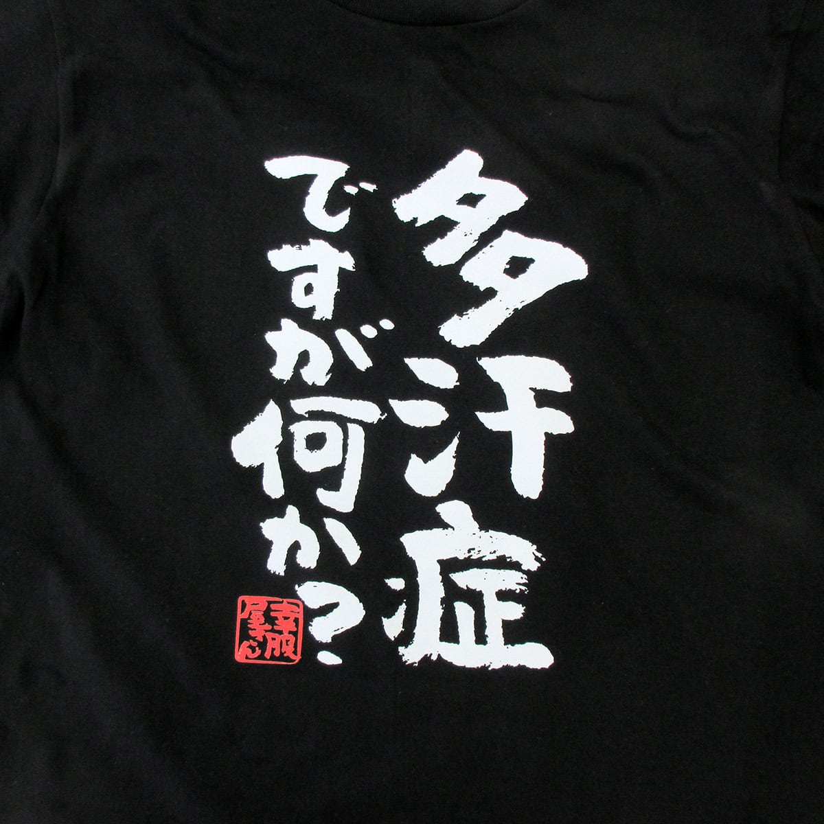 多汗症ですが何か? おもしろtシャツ 漢字 ka300-33 文字 メッセージTシャツ