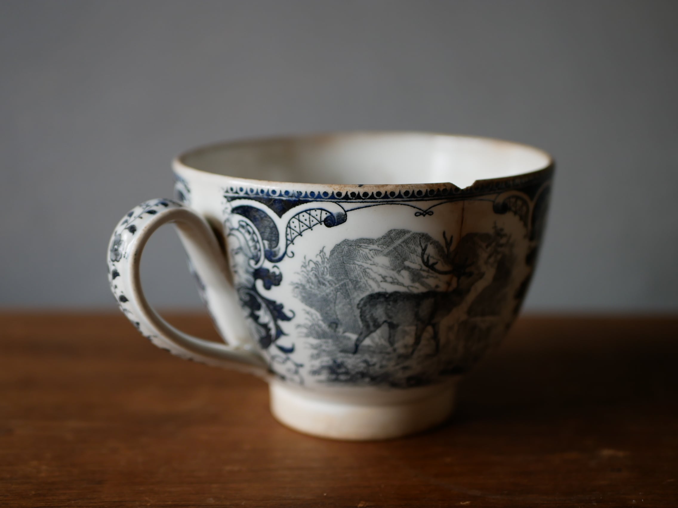 クレイユモントロー カフェオレカップ フランスアンティーク