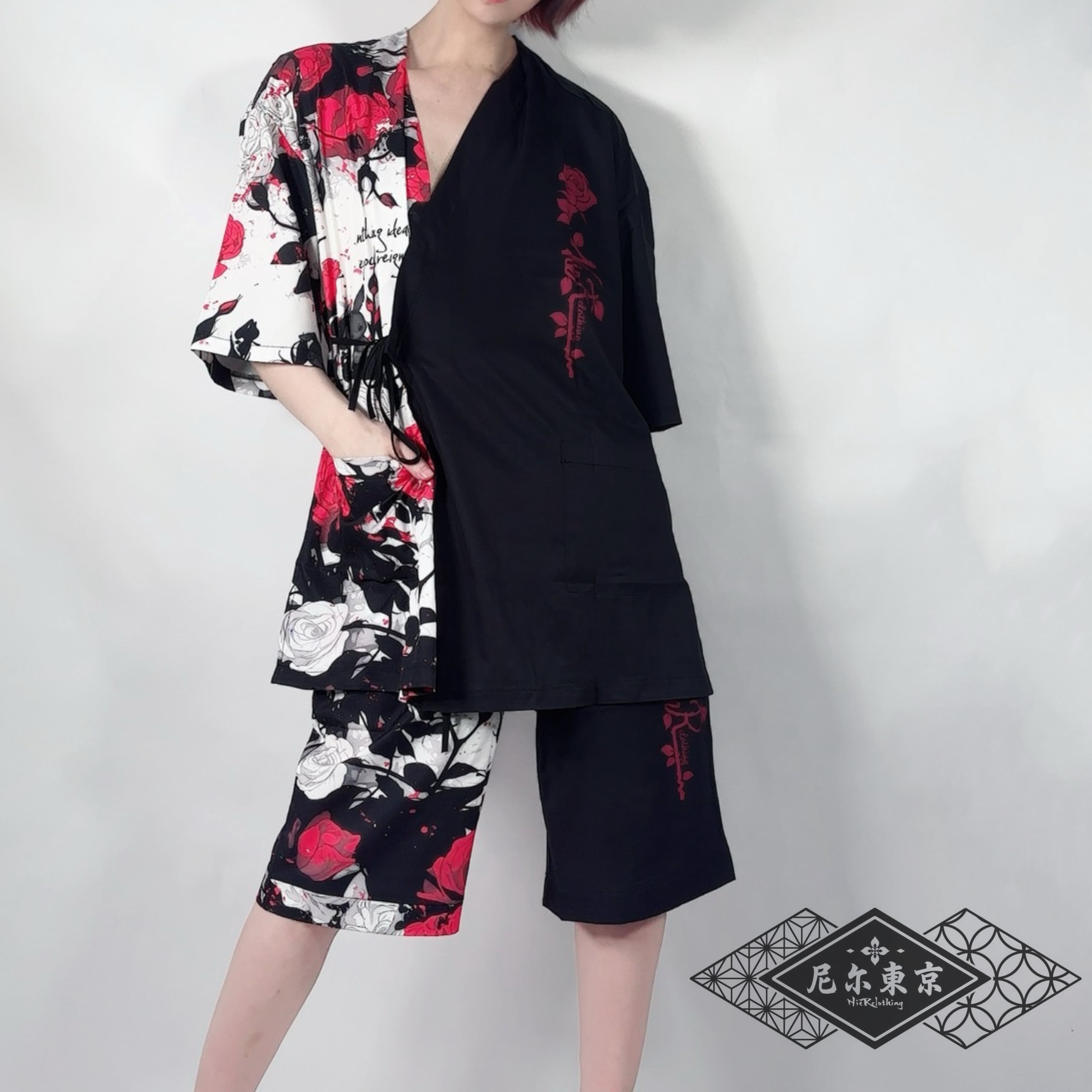 TWO-TONE甚平セットアップ【RED ROSE】 | NIER CLOTHING