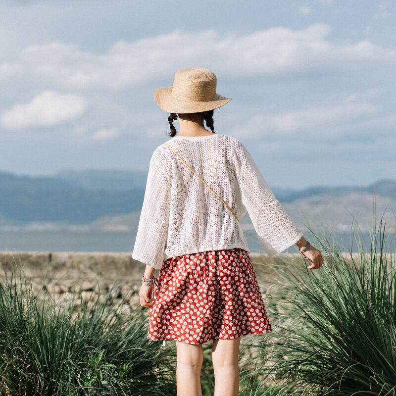 レースのカーディガンの女性は、とても妖精の日焼け止めシャツ、スカート付きのショートニットジャケット、エアコン付きのシャツ、ホリデーショールを着ています。 ドリームホーストラベル婦人服57015267388