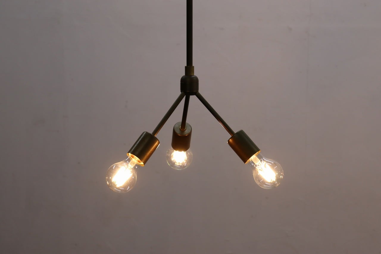 在庫2台 STOCKMAN ストックマン Molecular Brass Lamp 3 Lite 真鍮 3灯