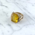リング　ファッションリング　真鍮　イエローストーン 12acdg43-1
