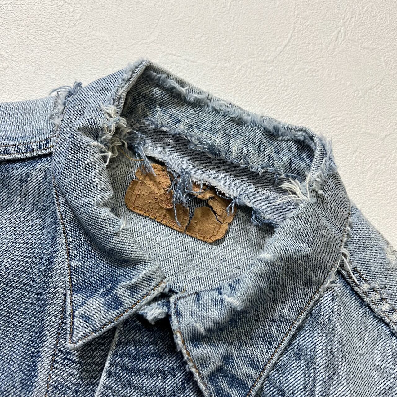 80s USA Levi's 71506 ダメージ ボロ クラッシュ デニムジャケット