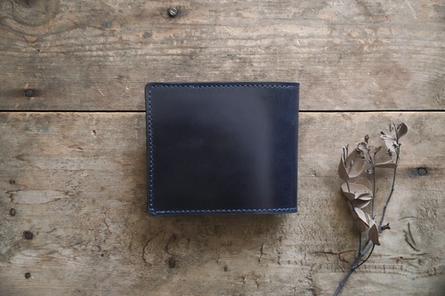 藍染革[Cordovan] 薄型財布