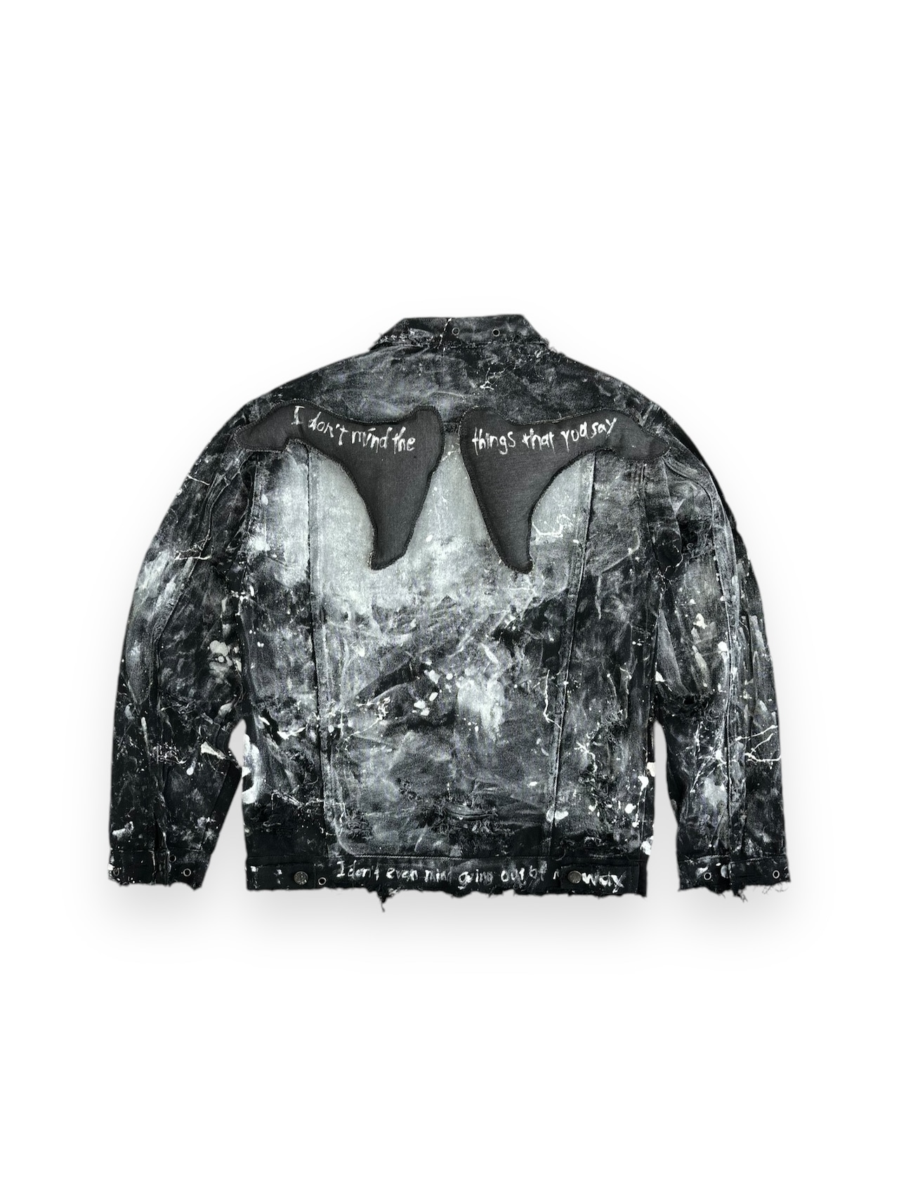 【RUPTIVEY】costal bone damage paint denim jacket"不紊"