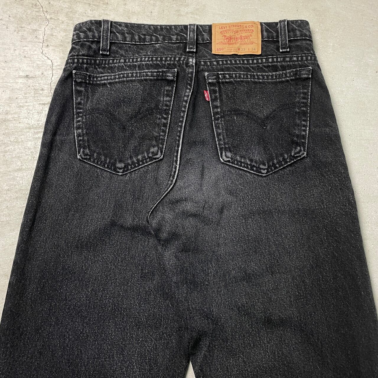 カナダ製 Levi's リーバイス 550 ブラックデニムパンツ ストレート