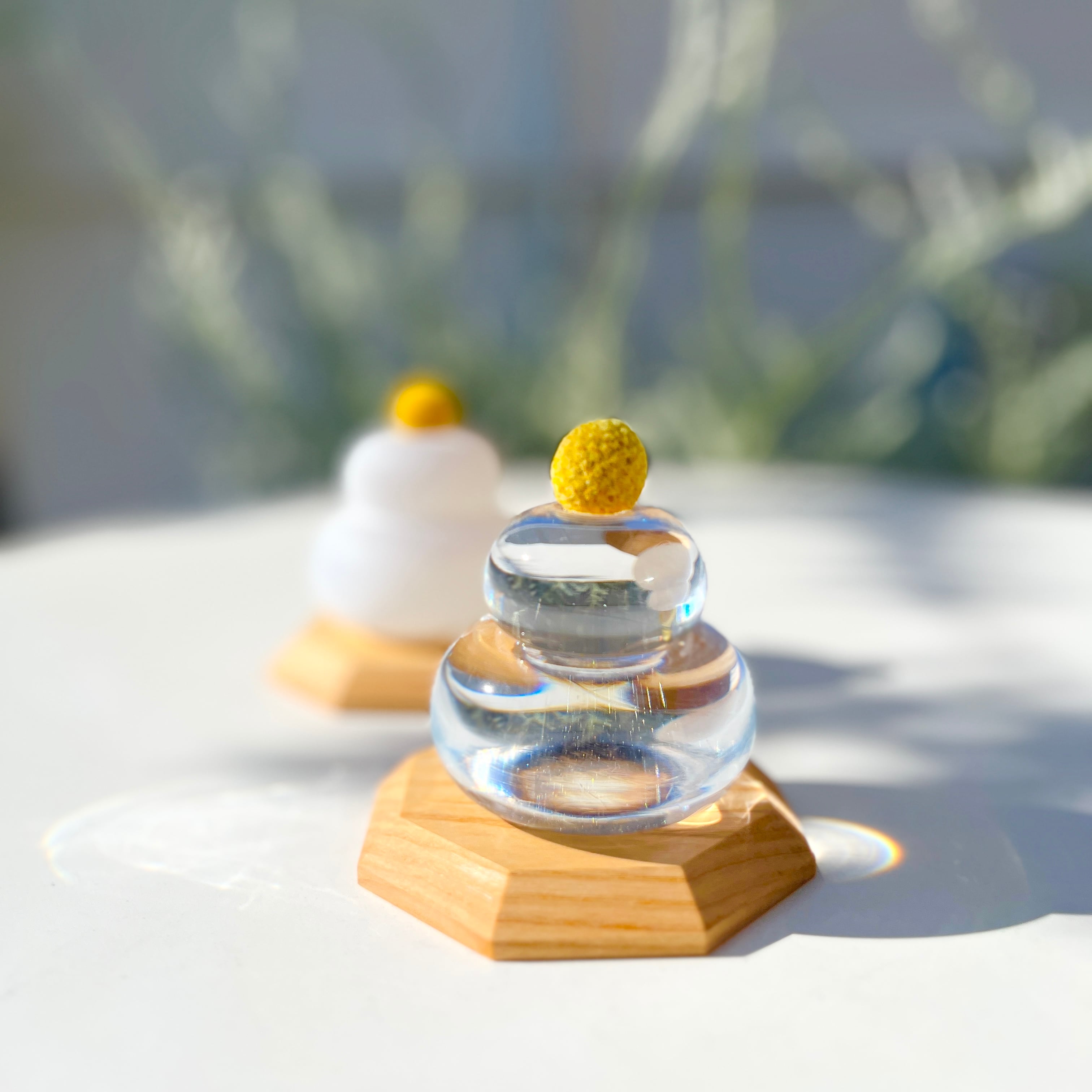 FUKU GLASS WORKS ガラスの鏡餅 | ihana design(イハナデザイン）
