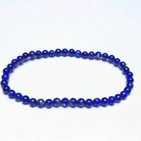 ラピスラズリ ブレスレット 4mm 一点物 メール便可 [M便 1/10] 111-48370