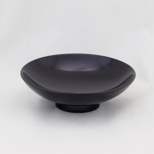 1955  輪島塗　小皿／黒塗／無地