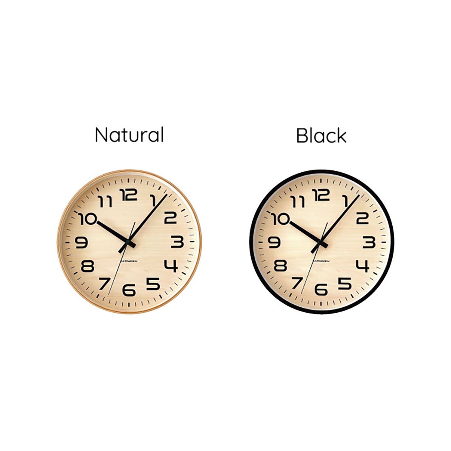 KATOMOKU plywood clock 23 ブラック km-145BK 掛け時計 | 加藤木工