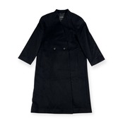 カシミヤ10% ESPRITCORE エスプリットコア ノーカラー コート M~L程度 /ブラック レディース