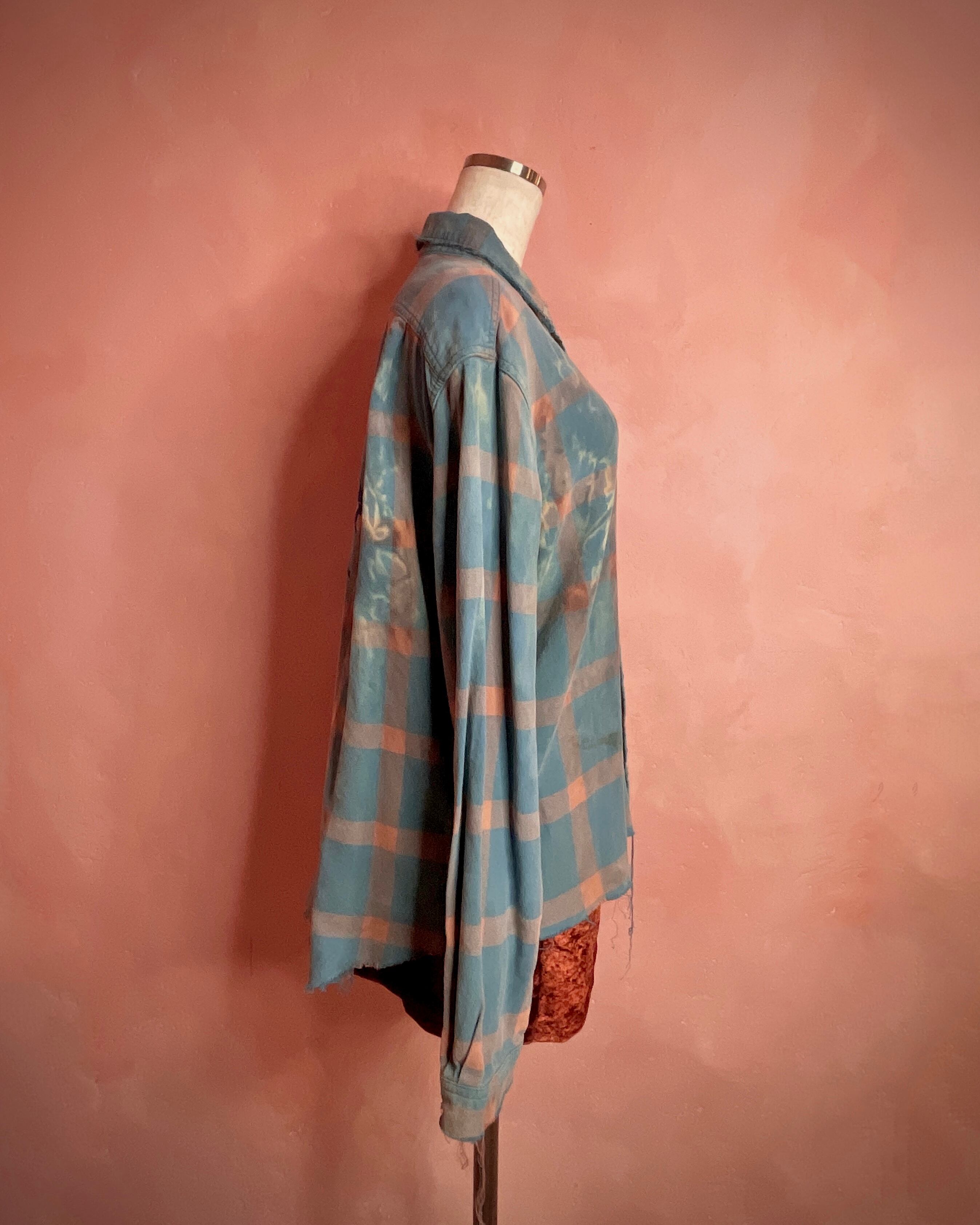 used custom bleach flannel shirt[Disarmed]
