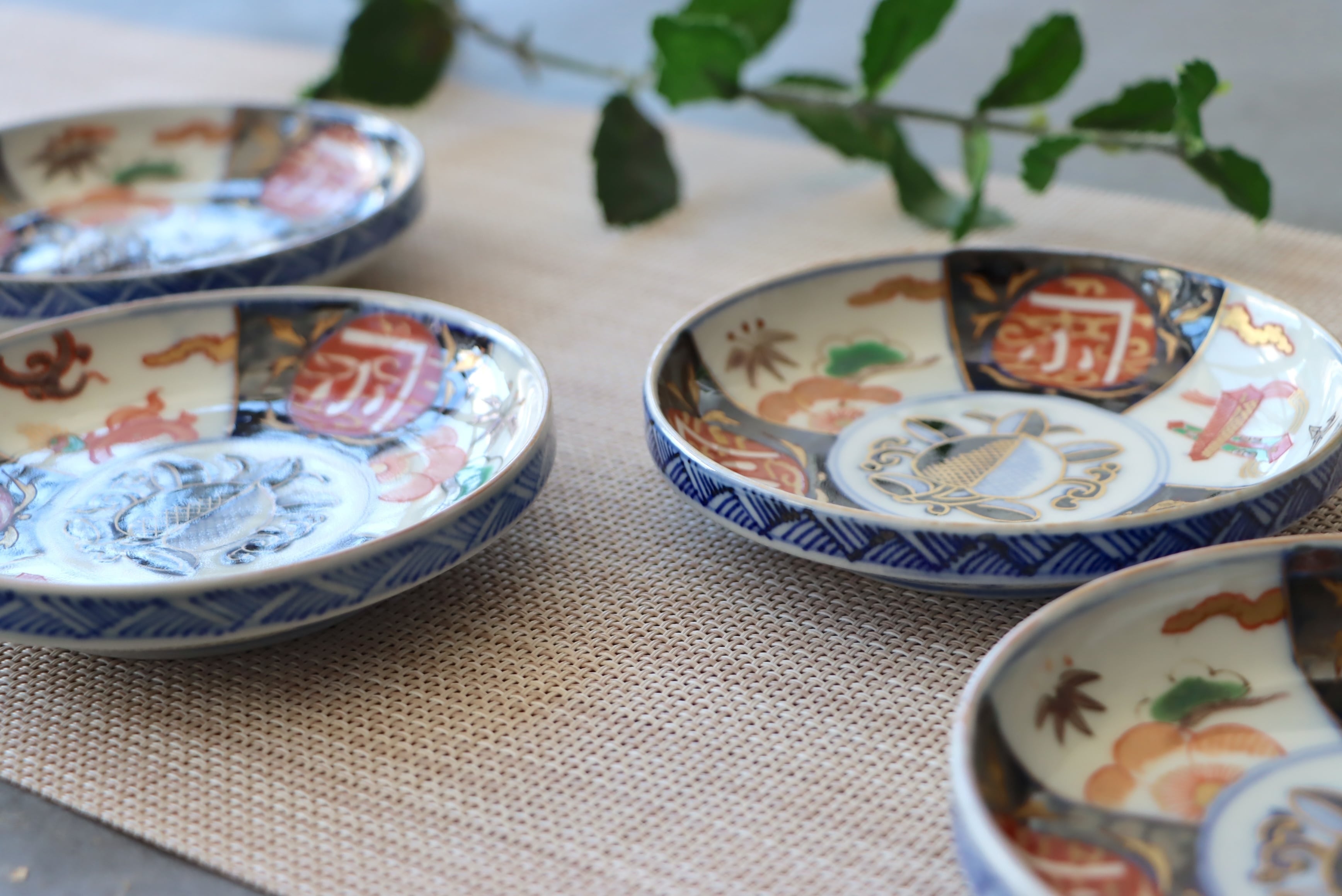 伊万里焼 色絵 桃手 熨斗松竹梅文 小皿/Imari small plate | (有)新原美術