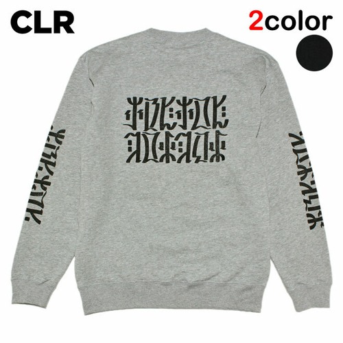 【セール】 シーエルアール スウェット トレーナー メンズ レディース CLR 長袖 クルーネック 丸首 アート グラフィック S-XXL MCU-SW-002