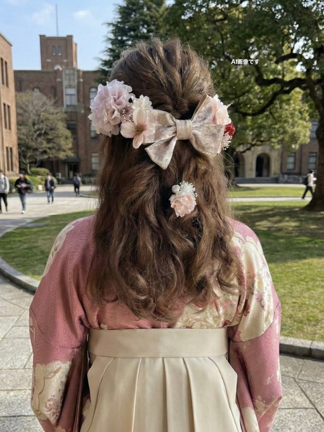 【リボン髪飾り】卒業式 袴 成人式 振袖 結婚式 k-0157