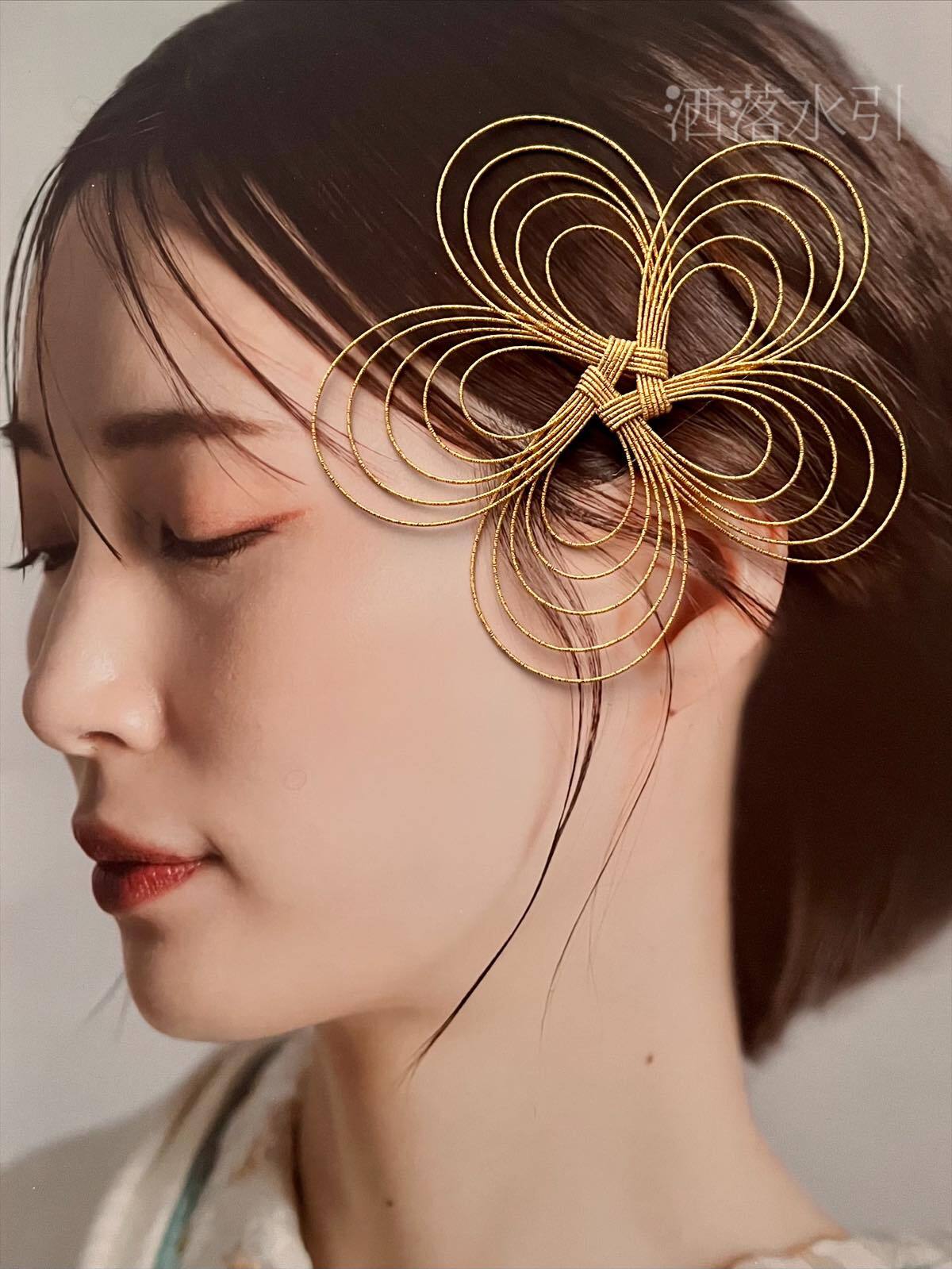 受注販売品】水引の髪飾り 華梅 | 洒落水引