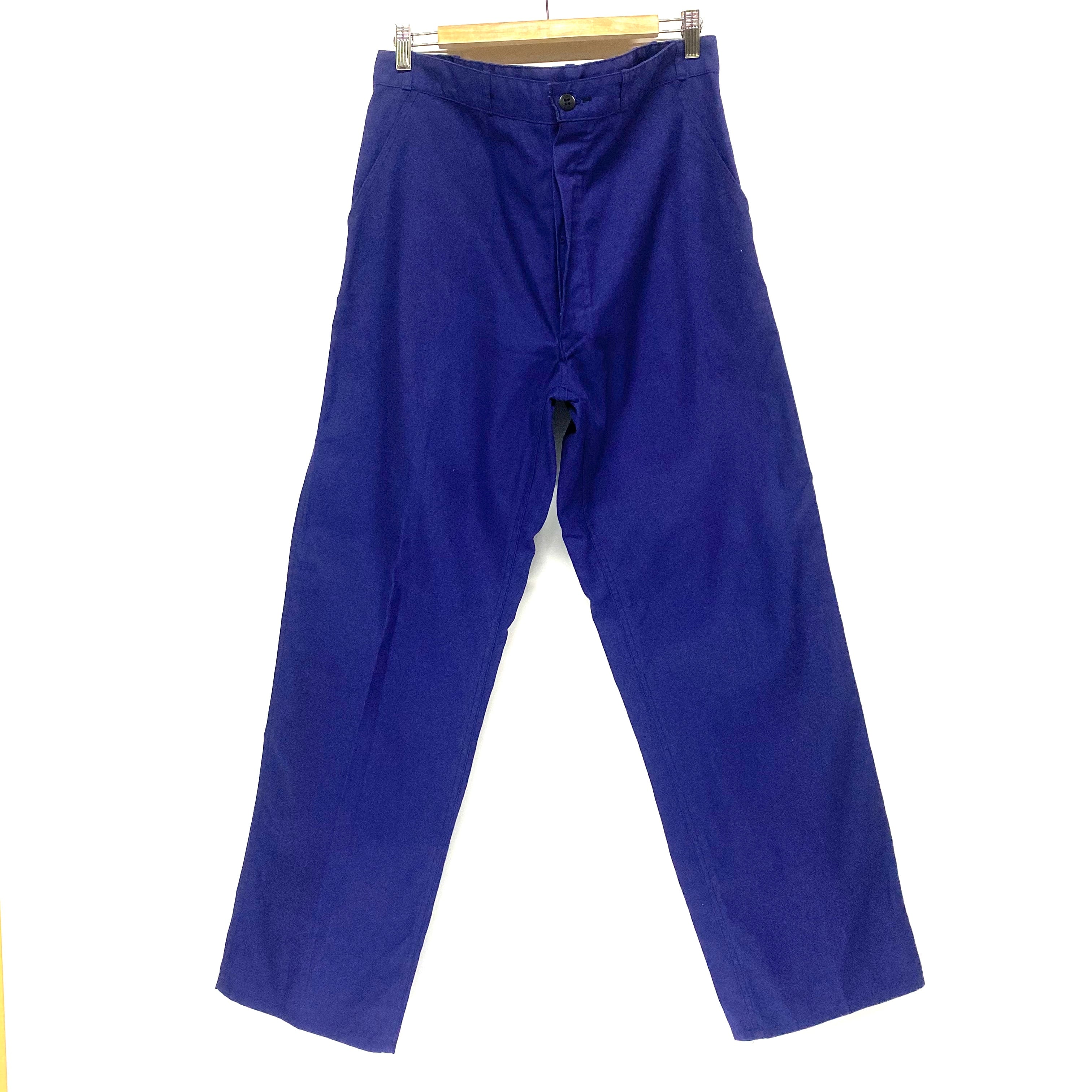 犬*様 1980's フランス軍 フレンチワークパンツ ユーロワーク ヴィンテー TERGAL フレンチワークパンツ ユーロワーク メンズW39 古着【ロング