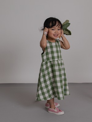 【即納】ORGANIC ZOO / Dill Gingham Sleeveless Dress