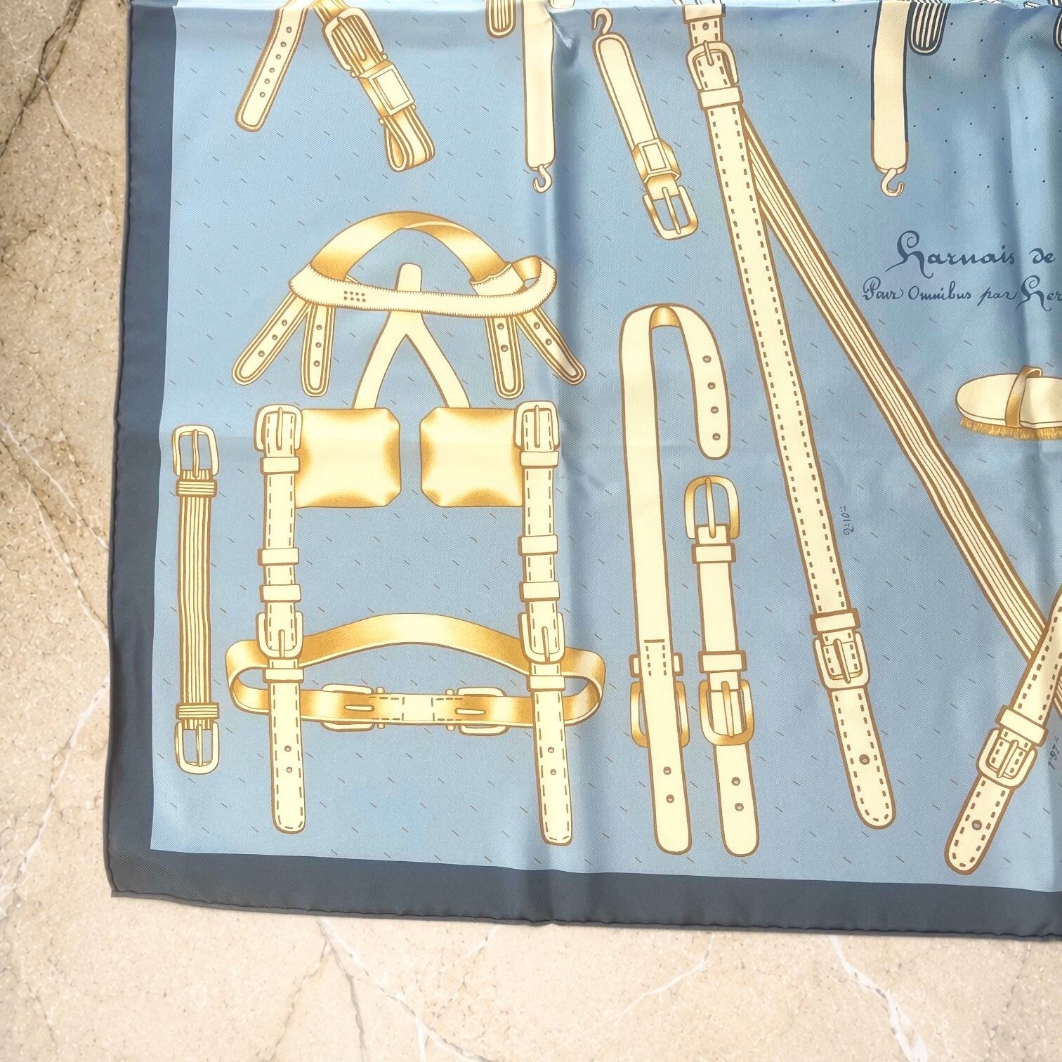 HERMES エルメス スカーフ カレ90 希少 アルネドティモン （Harnais de