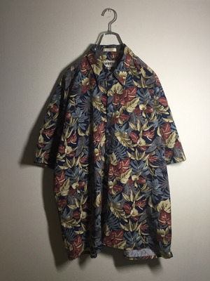 総柄 アロハシャツ ボタニカル柄