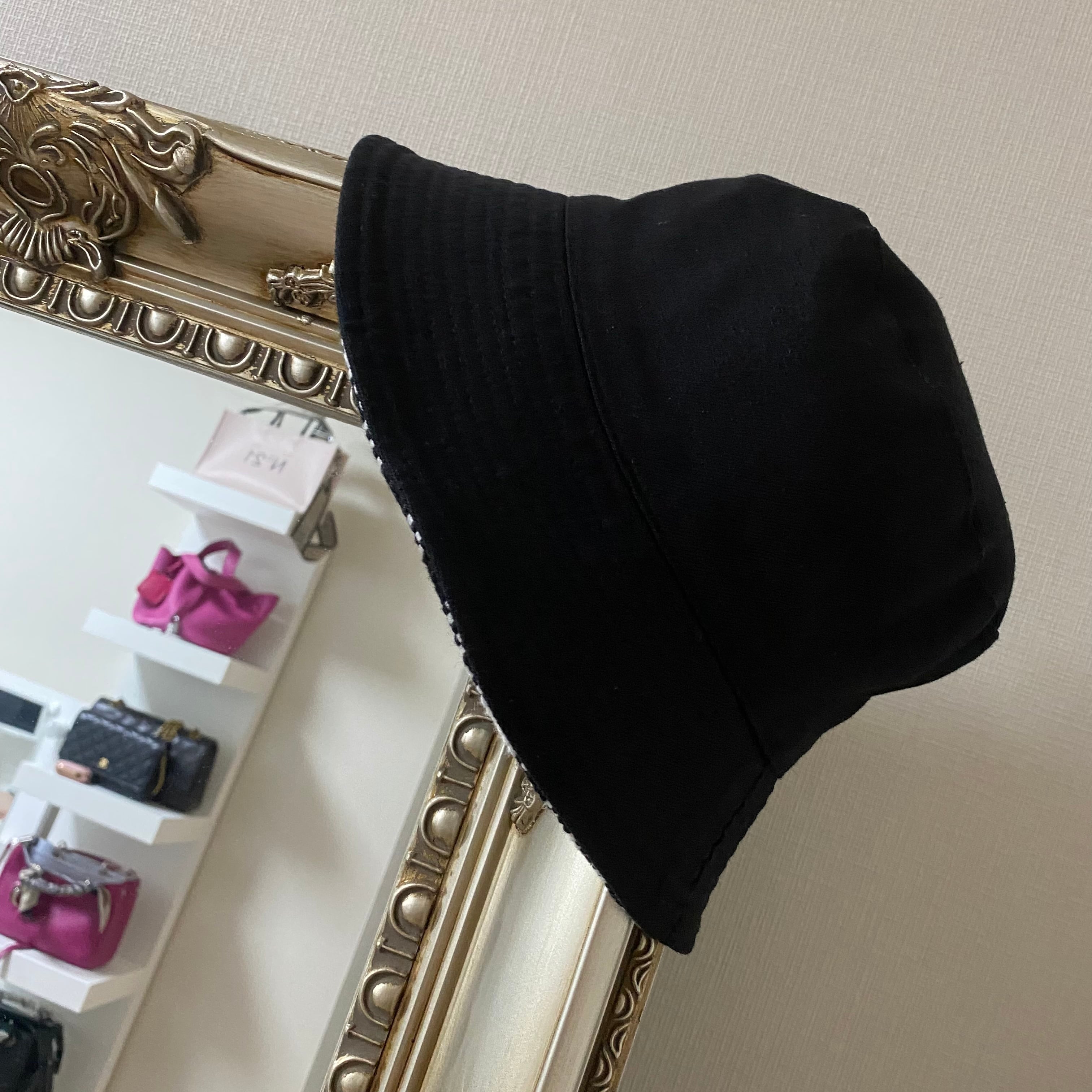apyuちゃん着用】リバーシブルギンガムチェックバゲットハット | ROSE AURA
