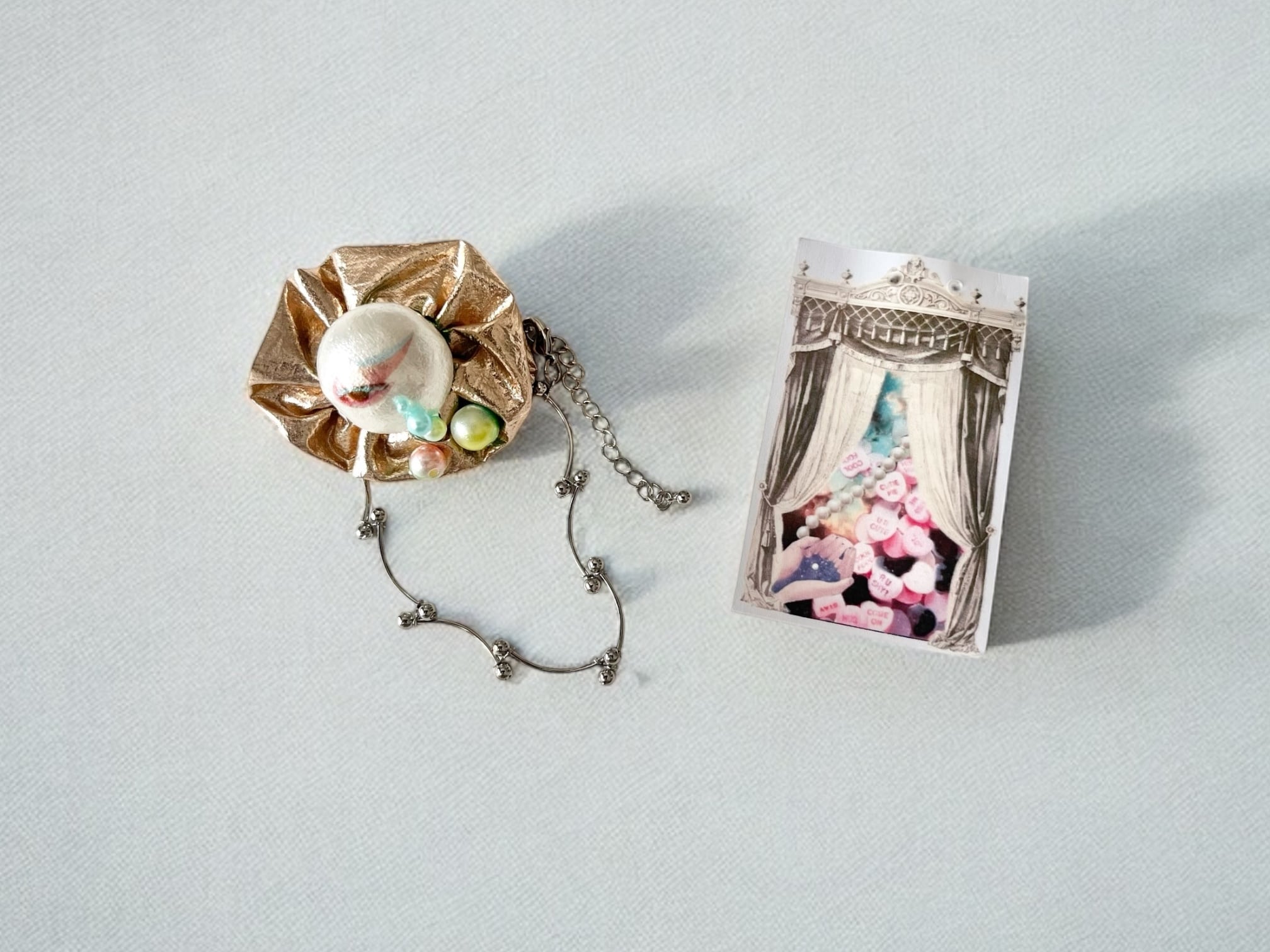 チクチクナール洋品店 泣きパール2wayブレス&ブローチ